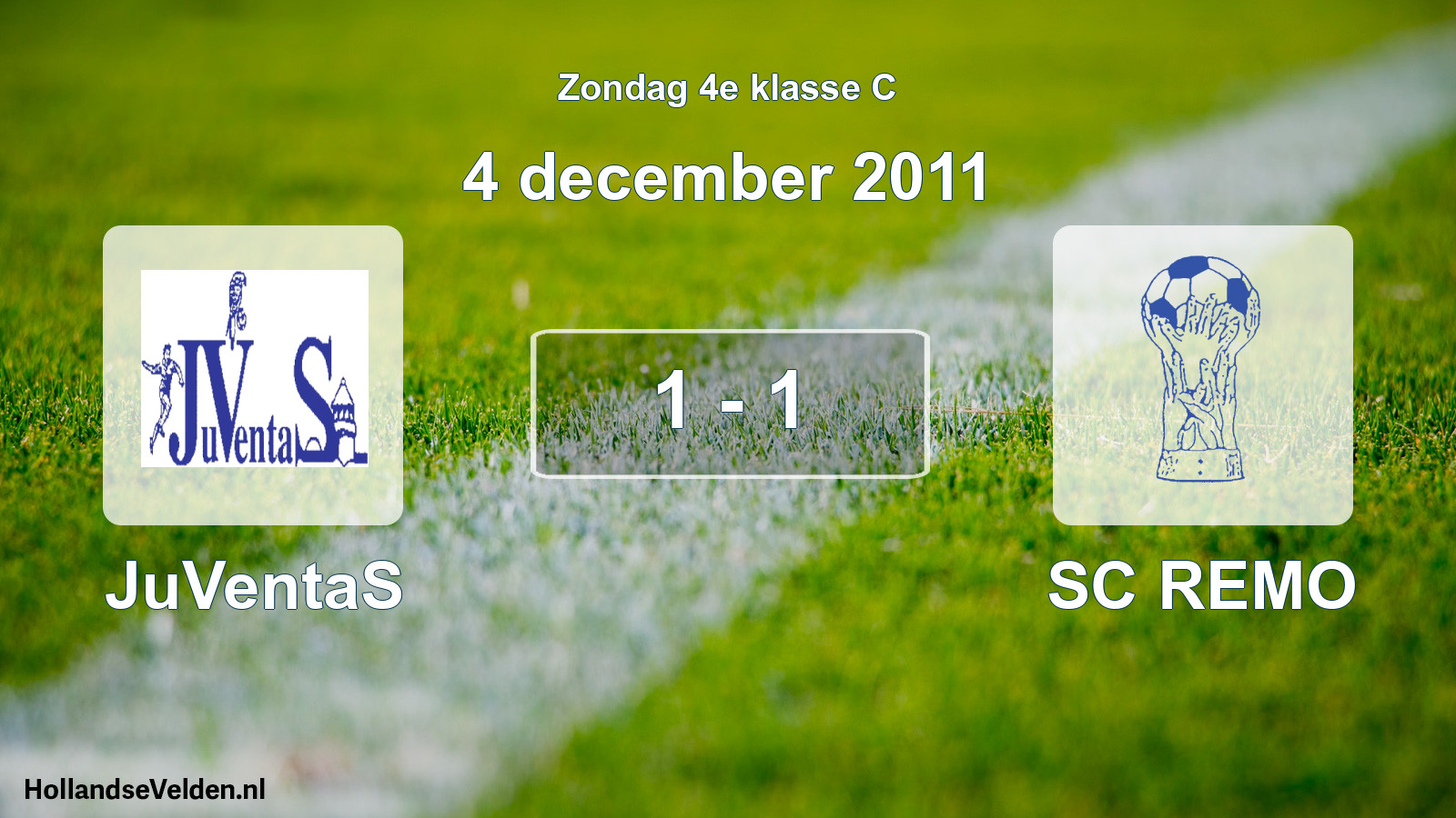 Total number of matches played: JuVentaS - SC REMO 1 - 1 (4 December 2011)