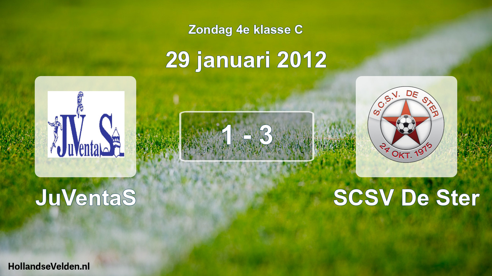 Total number of matches played: JuVentaS - SCSV De Ster 1 - 3 (29 January 2012)