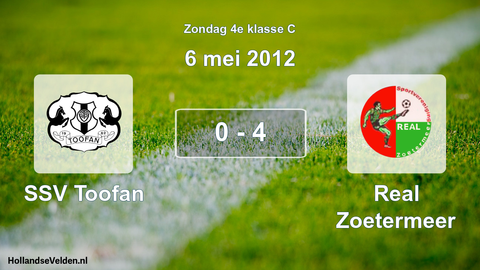 Total number of matches played: SSV Toofan - Real Zoetermeer 0 - 4 (6 May 2012)
