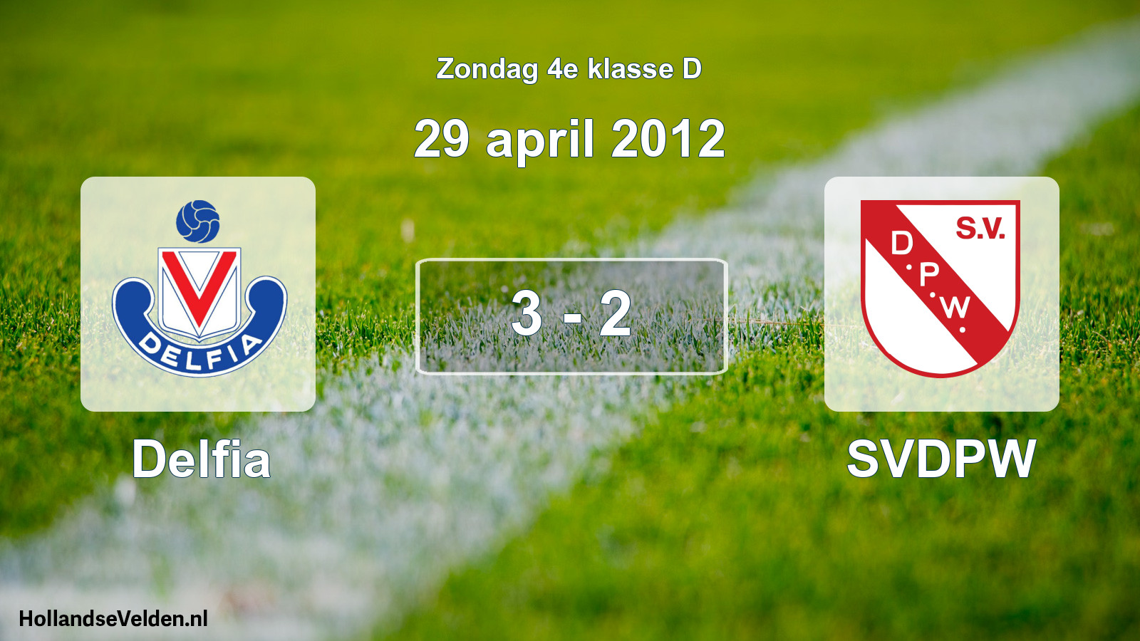 Total number of matches played: Delfia - SVDPW 3 - 2 (29 April 2012)