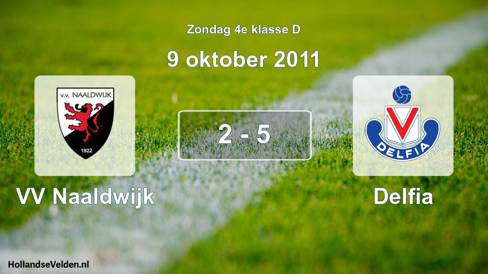 Total number of matches played: VV Naaldwijk - Delfia 2 - 5 (9 October 2011)