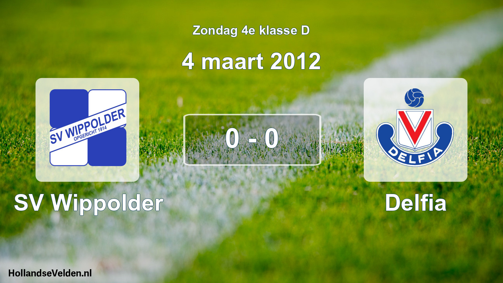Total number of matches played: SV Wippolder - Delfia 0 - 0 (4 March 2012)