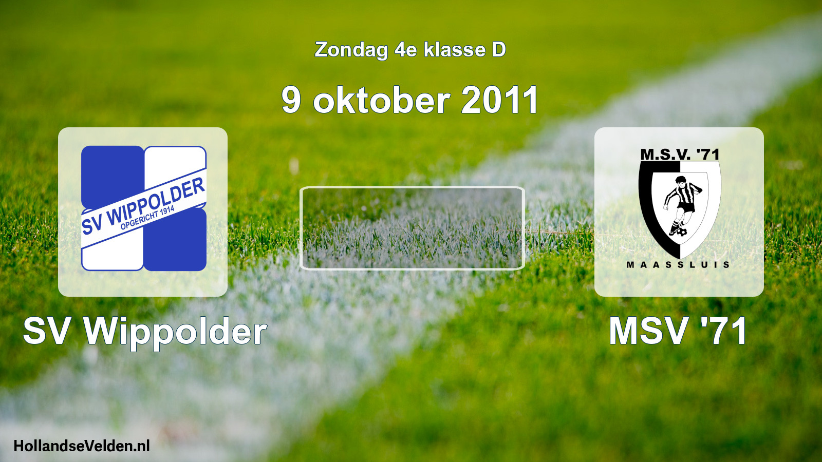 Scheduled Match: SV Wippolder - MSV '71 (9 October 2011)