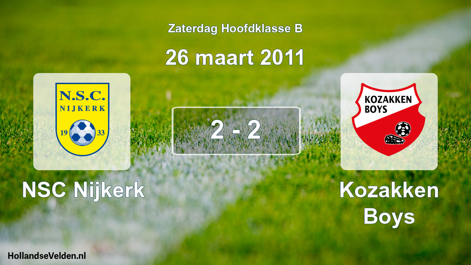 Total number of matches played: NSC Nijkerk - Kozakken Boys 2 - 2 (26 March 2011)