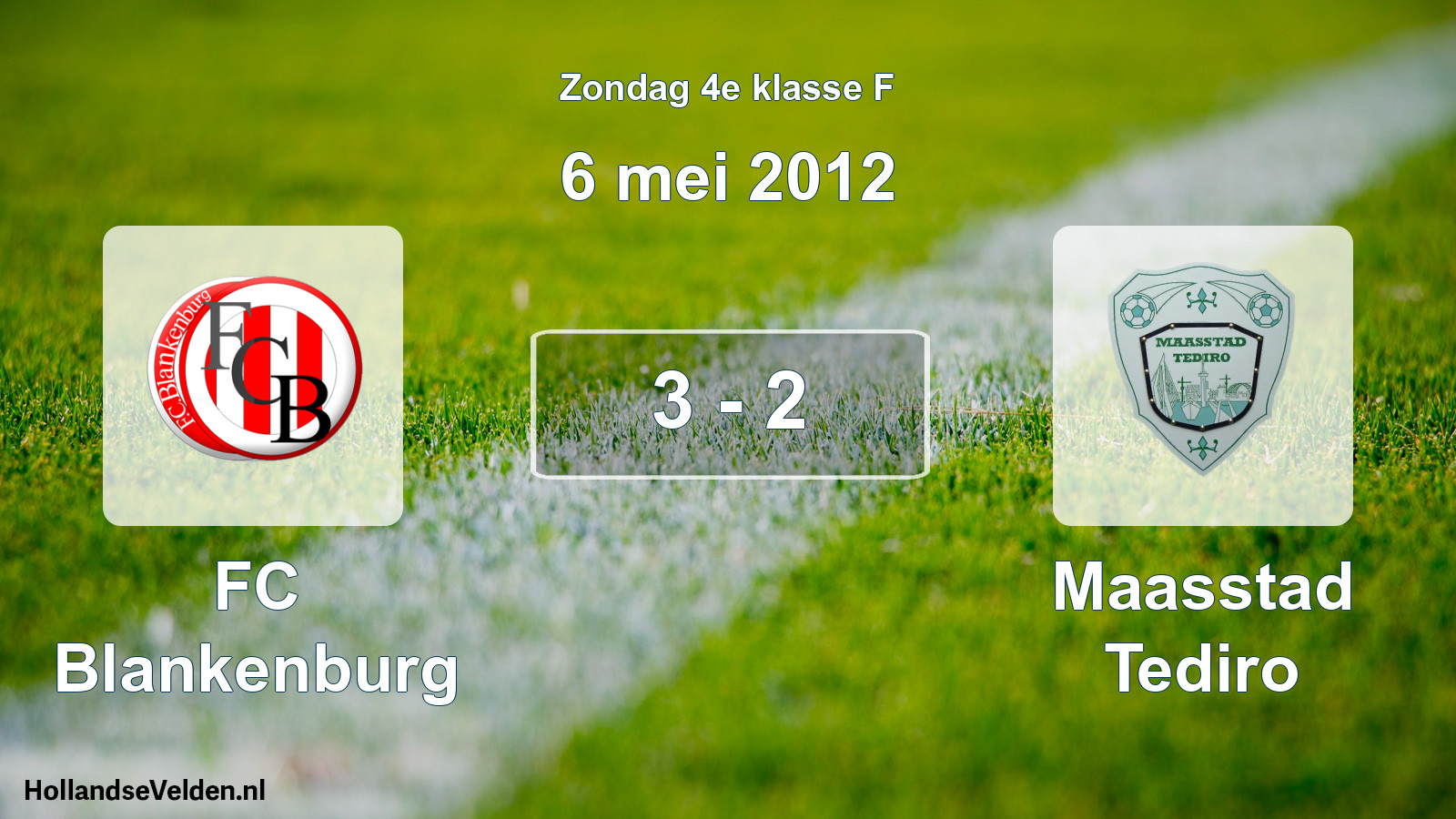 Total number of matches played: FC Blankenburg - Maasstad Tediro 3 - 2 (6 May 2012)