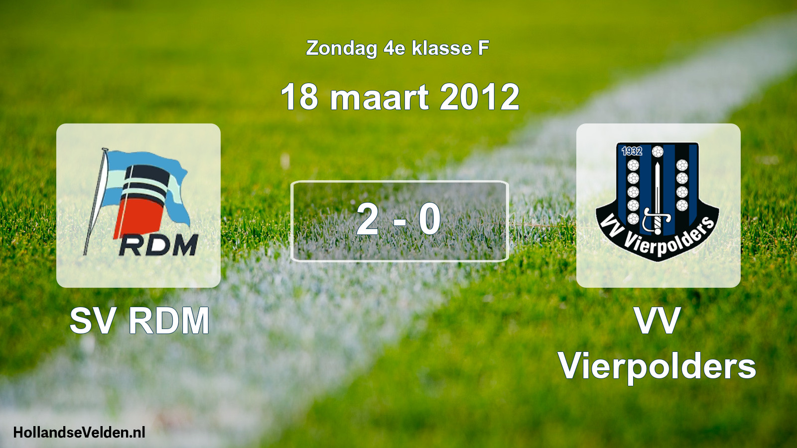 Total number of matches played: SV RDM - VV Vierpolders 2 - 0 (18 March 2012)