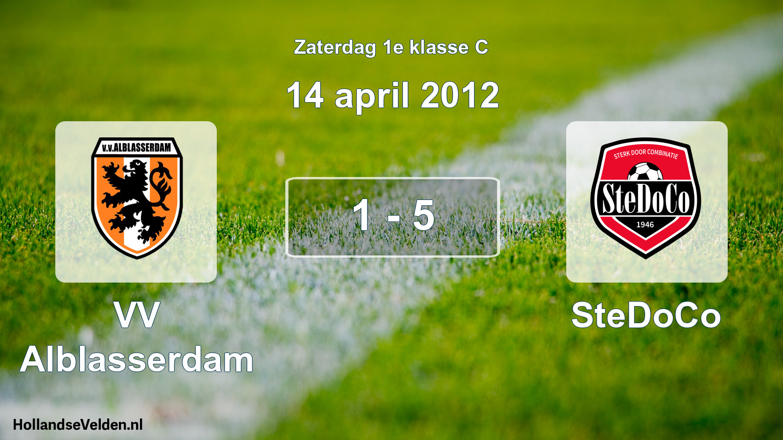 Total number of matches played: VV Alblasserdam - SteDoCo 1 - 5 (14 April 2012)