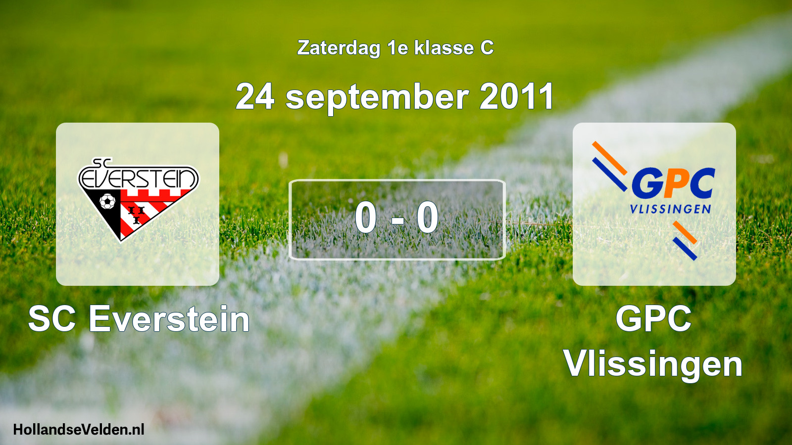 Total number of matches played: SC Everstein - GPC Vlissingen 0 - 0 (24 September 2011)