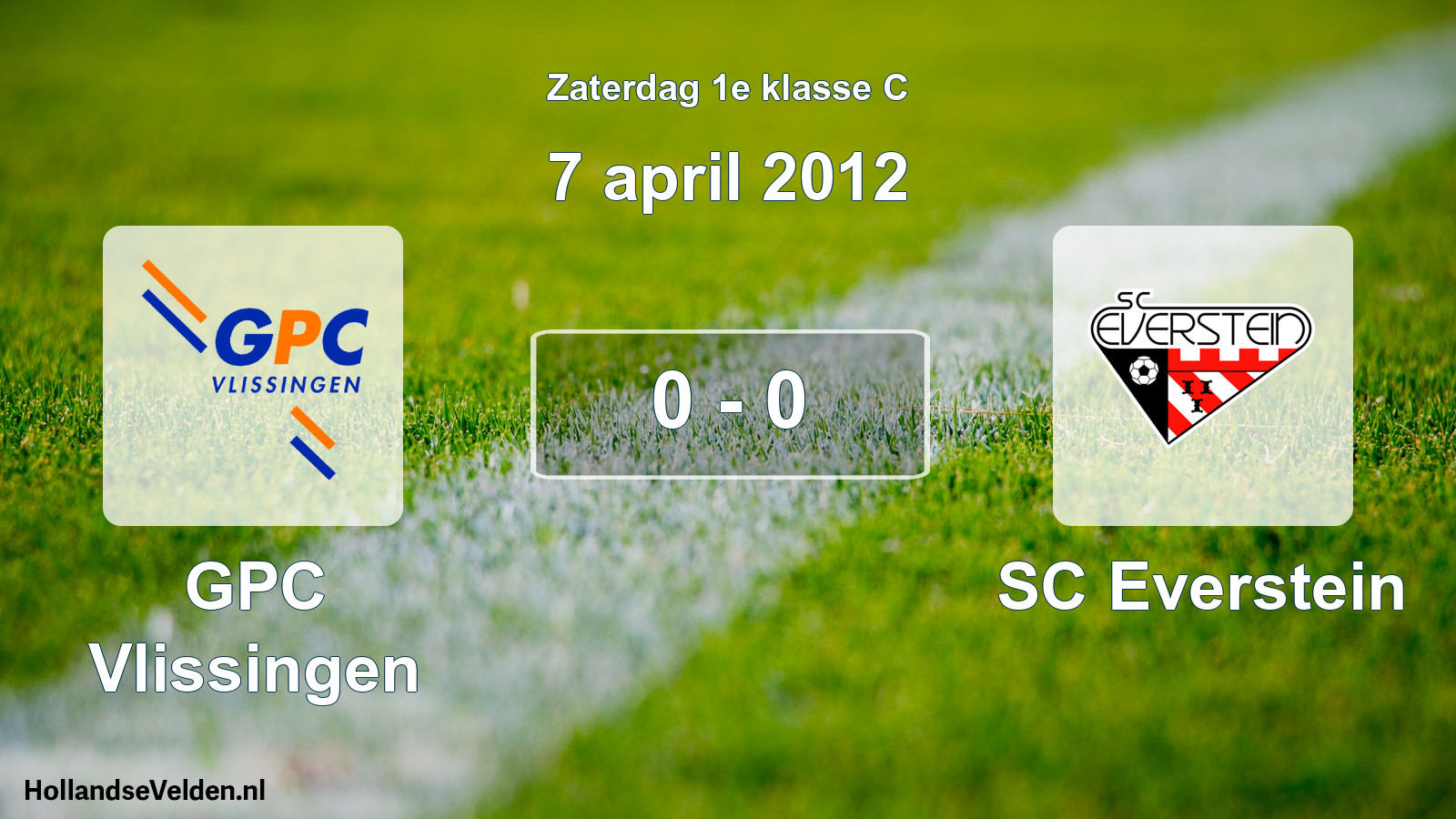 Total number of matches played: GPC Vlissingen - SC Everstein 0 - 0 (7 April 2012)