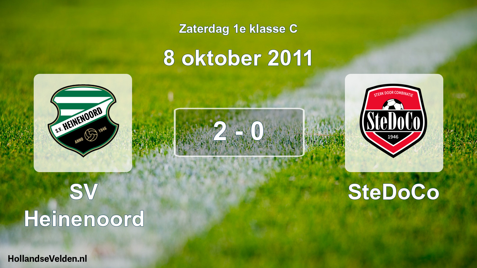 Total number of matches played: SV Heinenoord - SteDoCo 2 - 0 (8 October 2011)