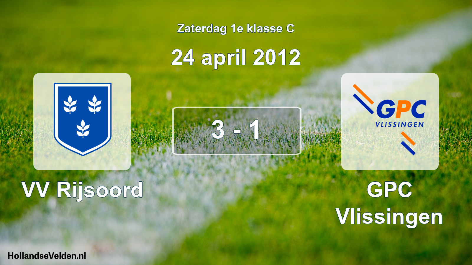Total number of matches played: VV Rijsoord - GPC Vlissingen 3 - 1 (24 April 2012)