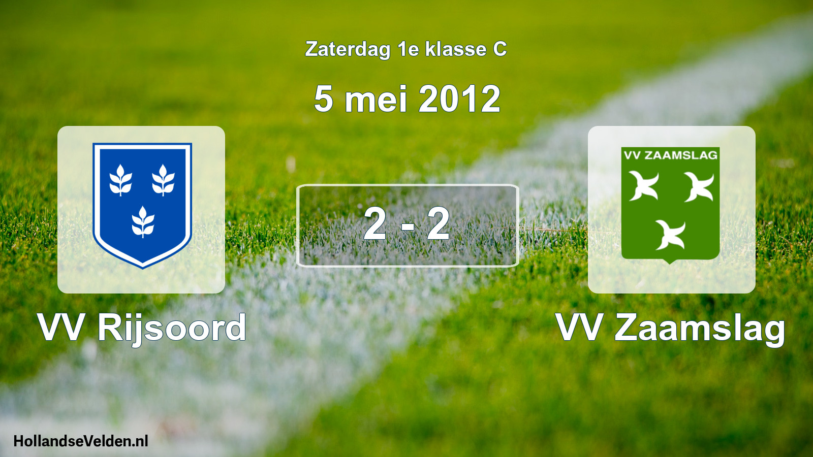 Total number of matches played: VV Rijsoord - VV Zaamslag 2 - 2 (5 May 2012)