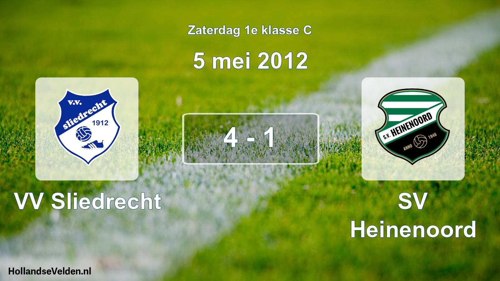 Total number of matches played: VV Sliedrecht - SV Heinenoord 4 - 1 (5 May 2012)