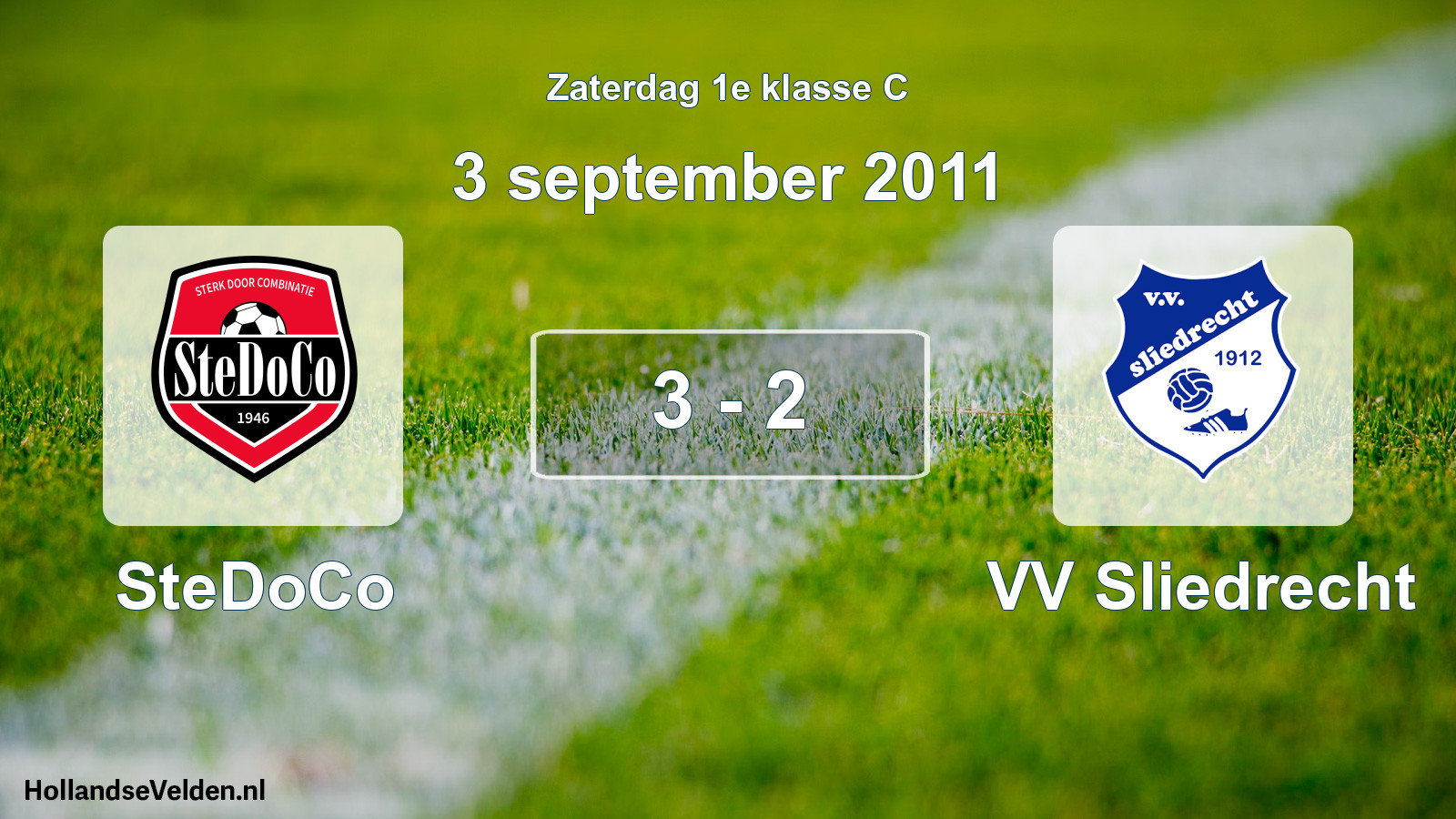 Total number of matches played: SteDoCo - VV Sliedrecht 3 - 2 (3 September 2011)