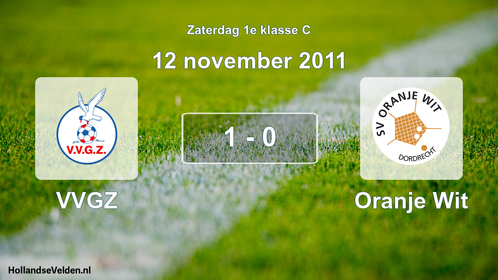 Total number of matches played: VVGZ - Oranje Wit 1 - 0 (12 November 2011)