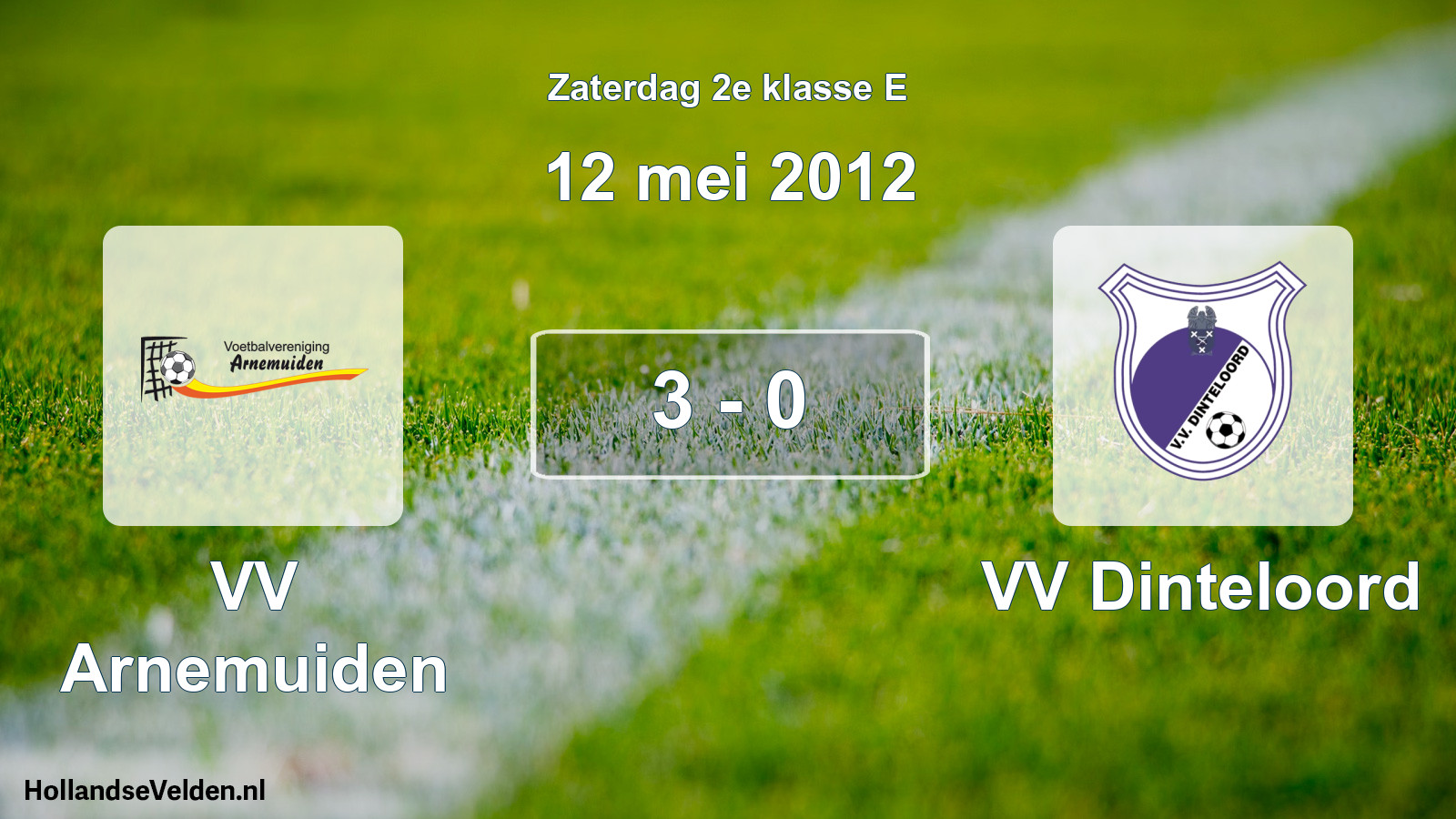 Total number of matches played: VV Arnemuiden - VV Dinteloord 3 - 0 (12 May 2012)