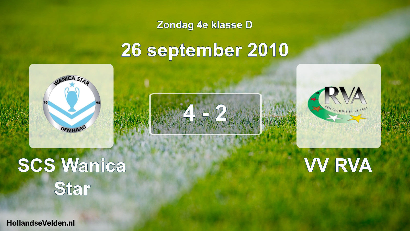 Total number of matches played: SCS Wanica Star - VV RVA 4 - 2 (26 September 2010)
