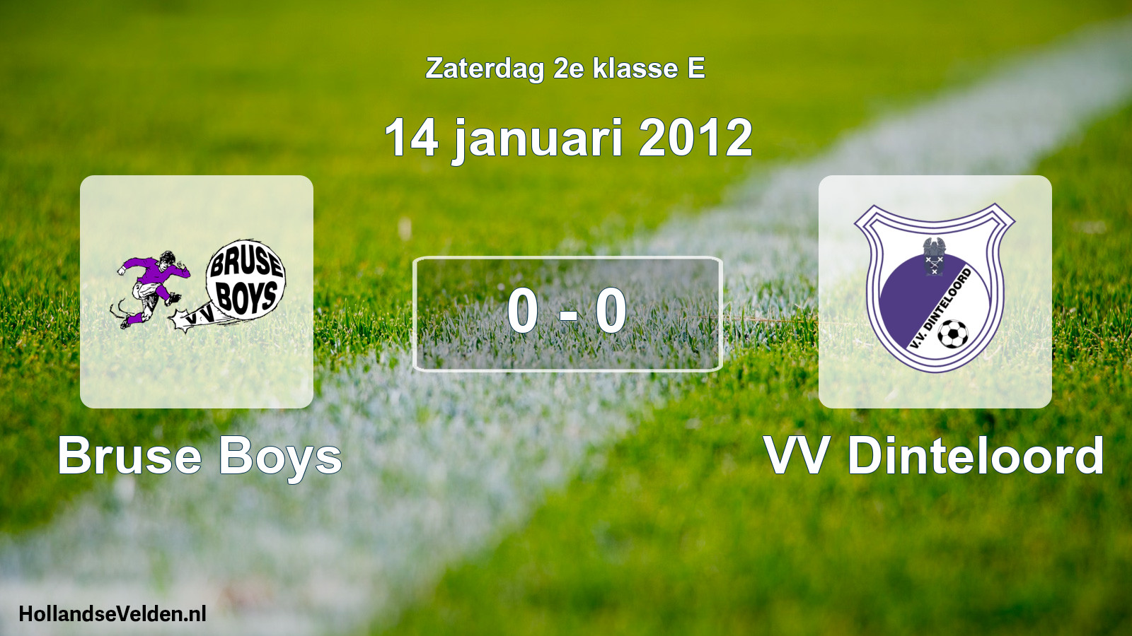 Total number of matches played: Bruse Boys - VV Dinteloord 0 - 0 (14 January 2012)