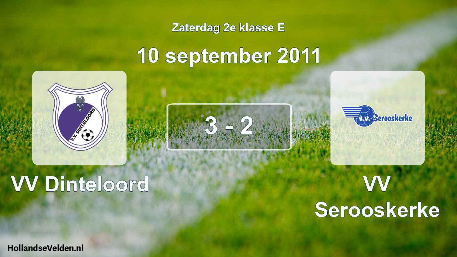 Total number of matches played: VV Dinteloord - VV Serooskerke 3 - 2 (10 September 2011)