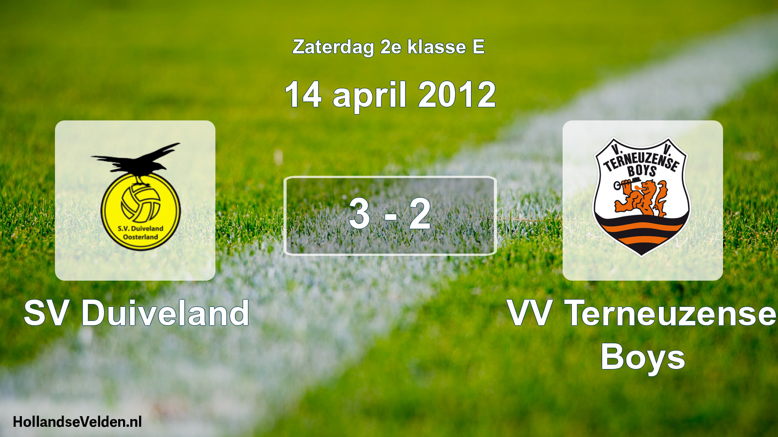 Total number of matches played: SV Duiveland - VV Terneuzense Boys 3 - 2 (14 April 2012)