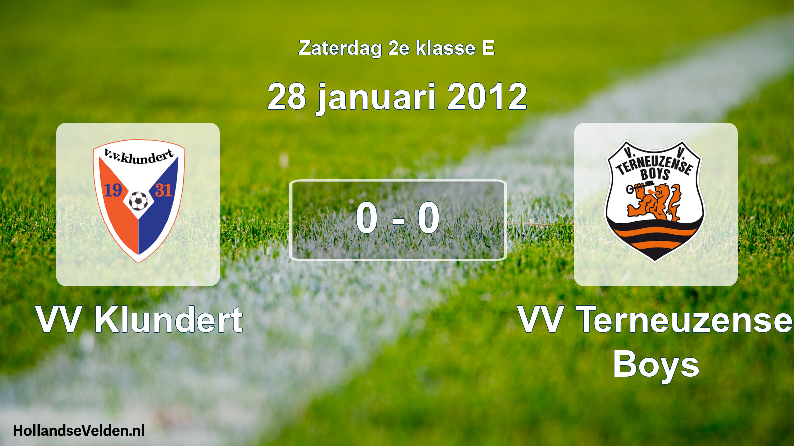 Total number of matches played: VV Klundert - VV Terneuzense Boys 0 - 0 (28 January 2012)