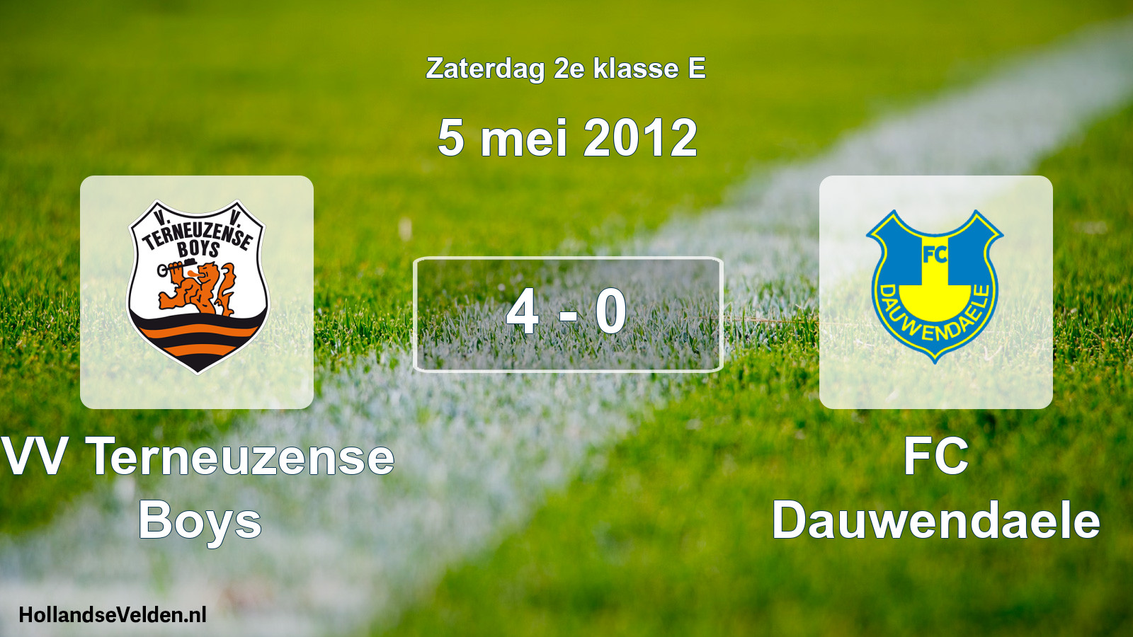 Total number of matches played: VV Terneuzense Boys - FC Dauwendaele 4 - 0 (5 May 2012)
