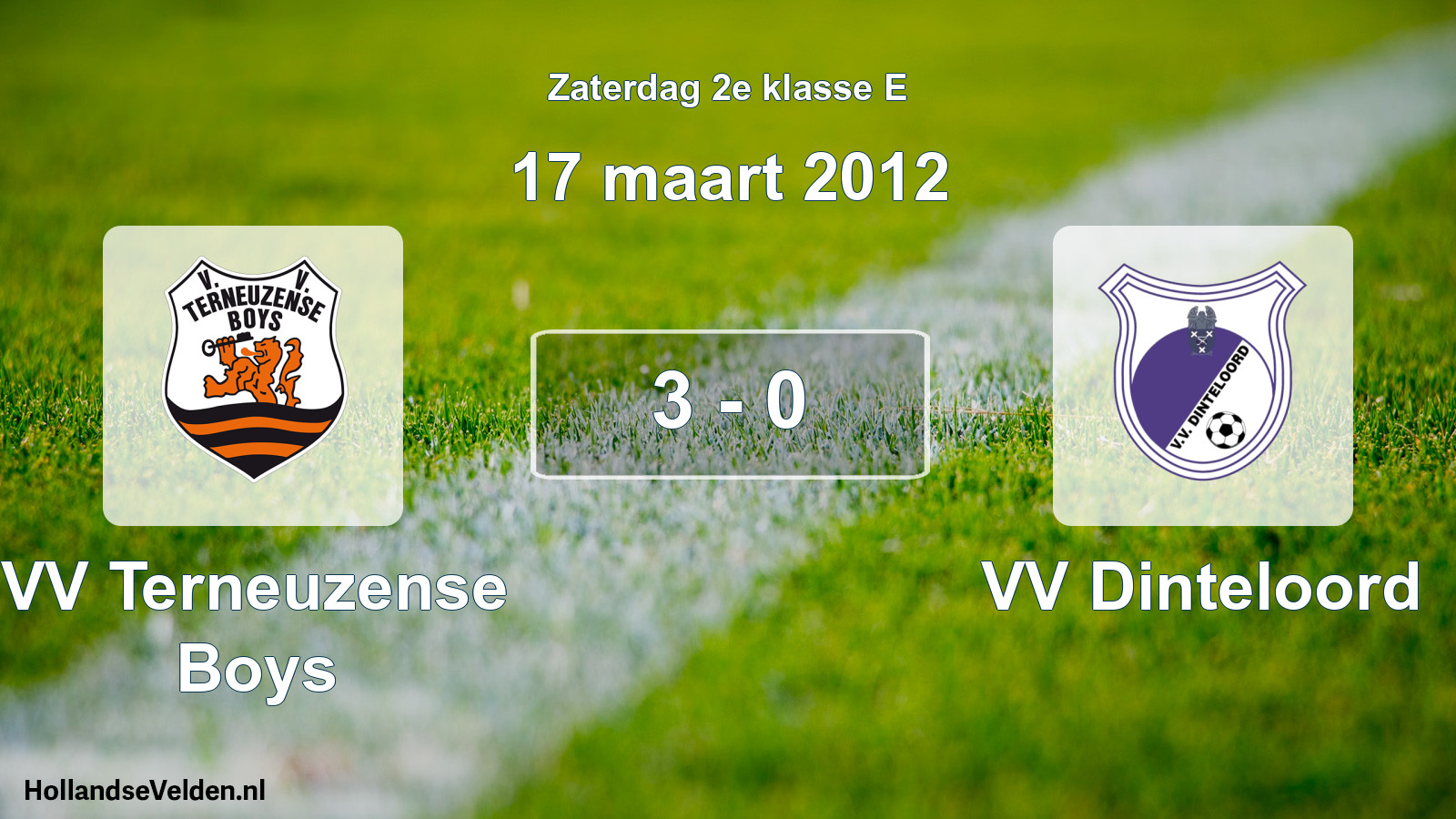 Total number of matches played: VV Terneuzense Boys - VV Dinteloord 3 - 0 (17 March 2012)