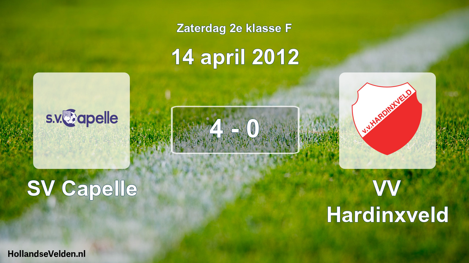 Total number of matches played: SV Capelle - VV Hardinxveld 4 - 0 (14 April 2012)