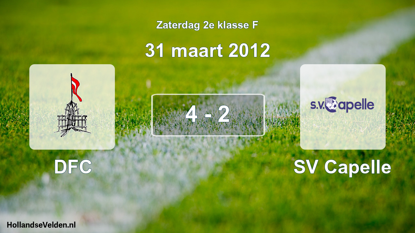 Total number of matches played: DFC - SV Capelle 4 - 2 (31 March 2012)
