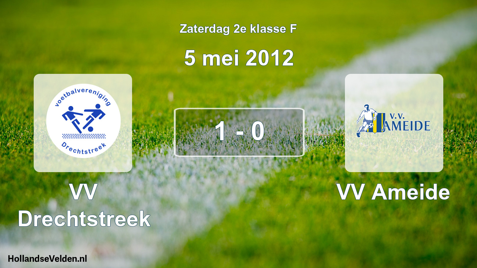 Total number of matches played: VV Drechtstreek - VV Ameide 1 - 0 (5 May 2012)