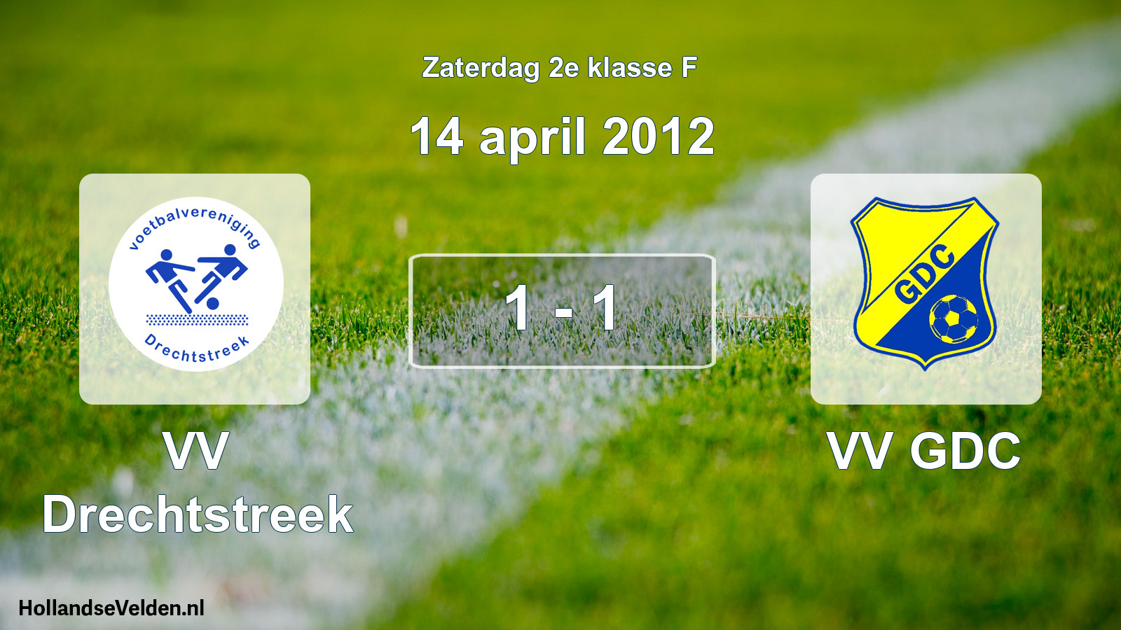 Total number of matches played: VV Drechtstreek - VV GDC 1 - 1 (14 April 2012)