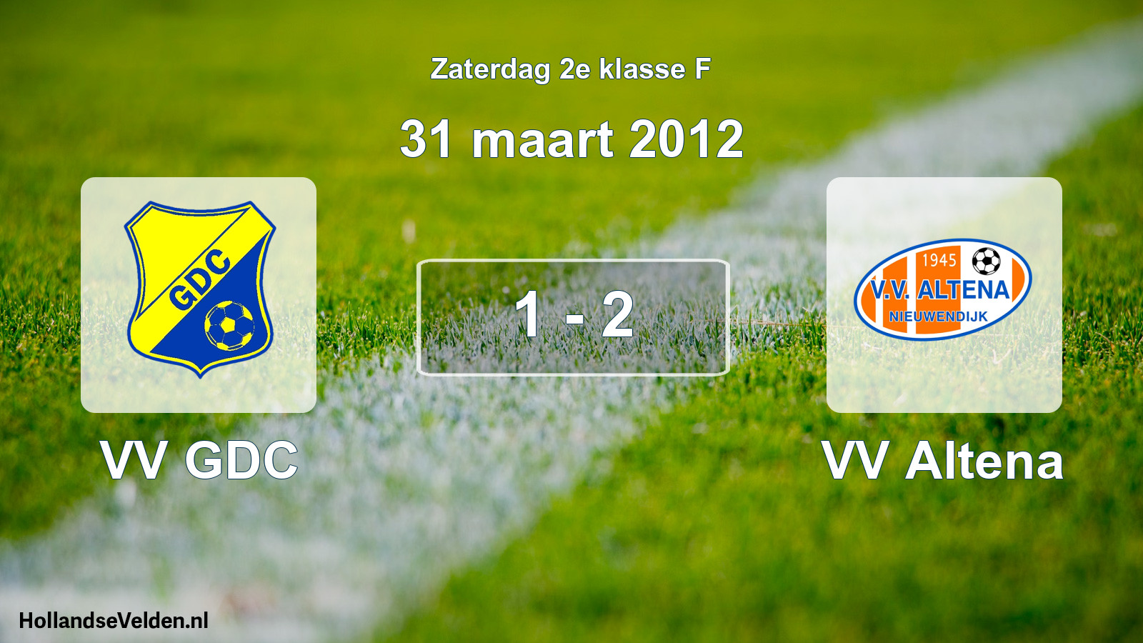 Total number of matches played: VV GDC - VV Altena 1 - 2 (31 March 2012)