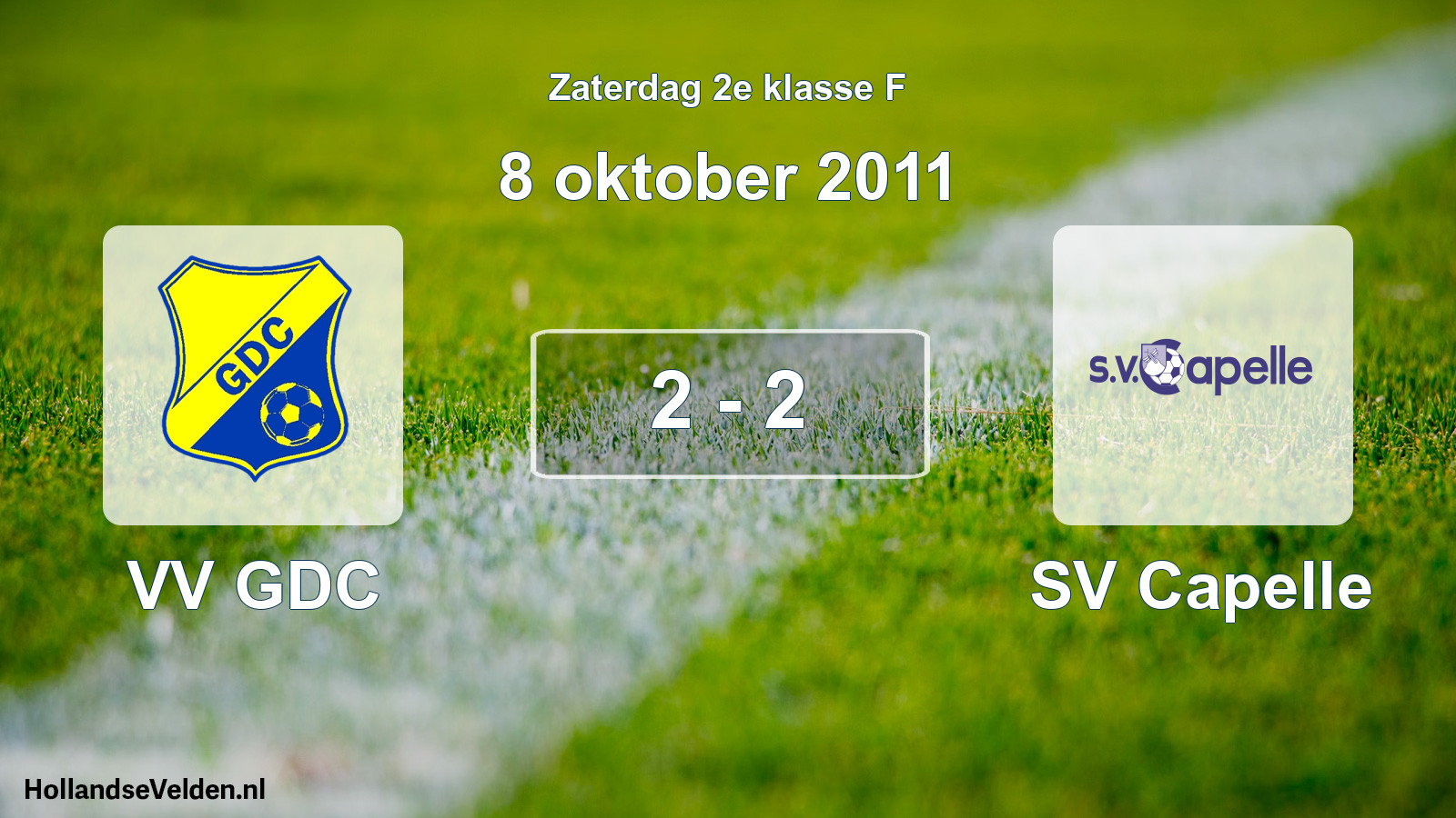 Total number of matches played: VV GDC - SV Capelle 2 - 2 (8 October 2011)