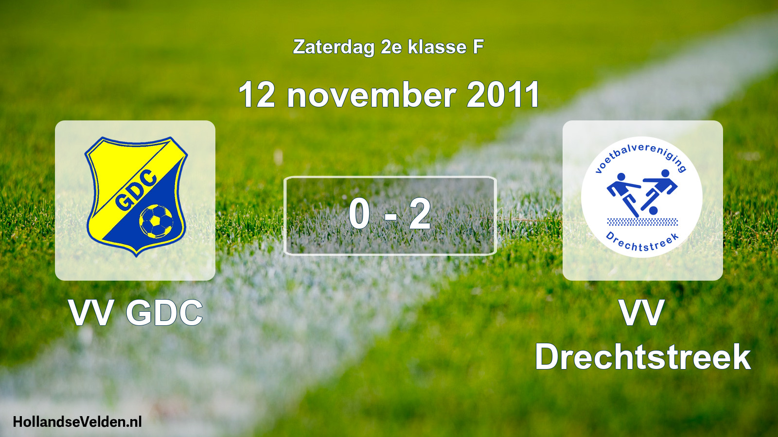 Total number of matches played: VV GDC - VV Drechtstreek 0 - 2 (12 November 2011)