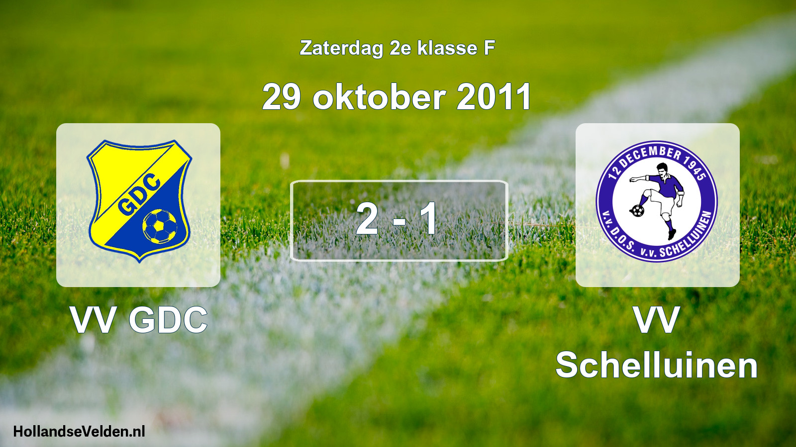 Total number of matches played: VV GDC - VV Schelluinen 2 - 1 (29 October 2011)