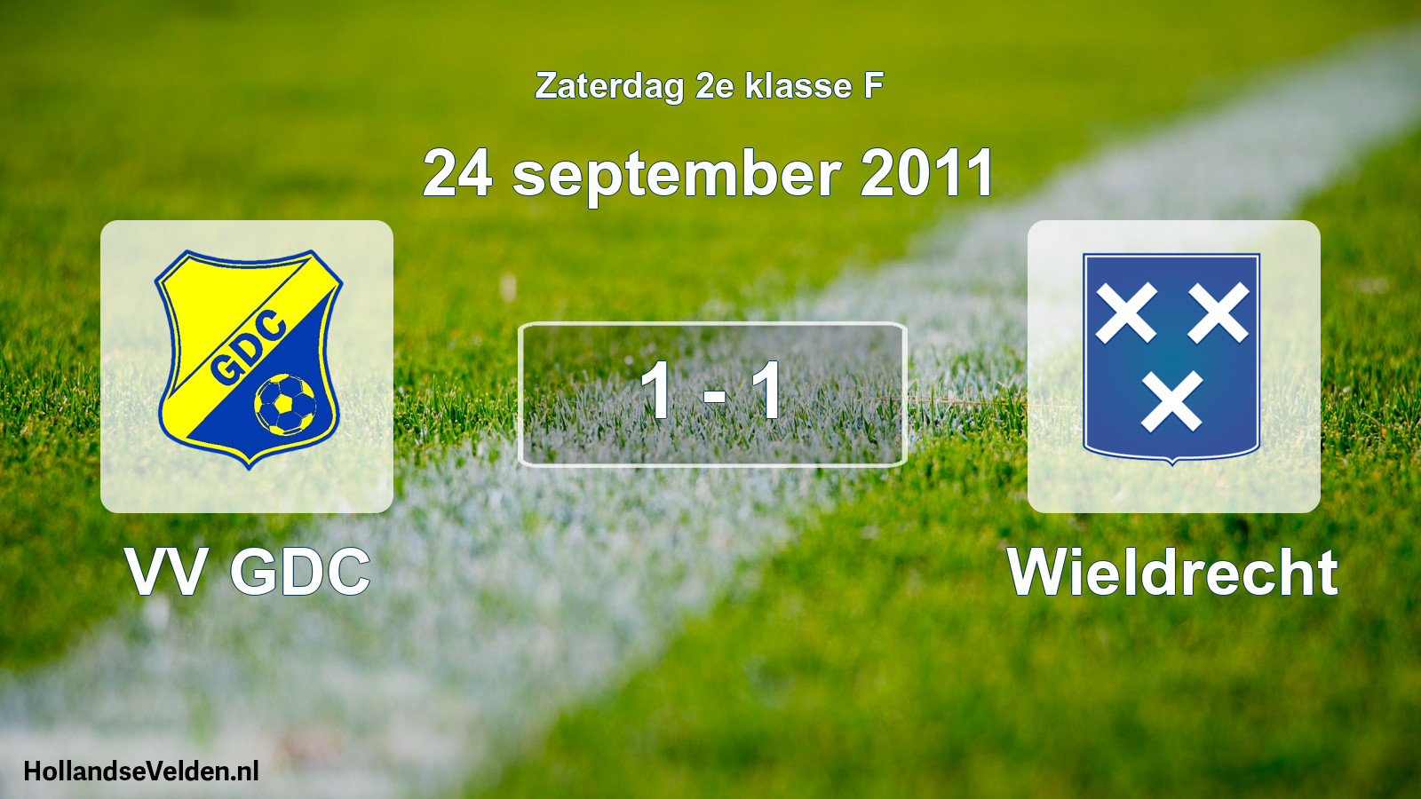 Total number of matches played: VV GDC - Wieldrecht 1 - 1 (24 September 2011)