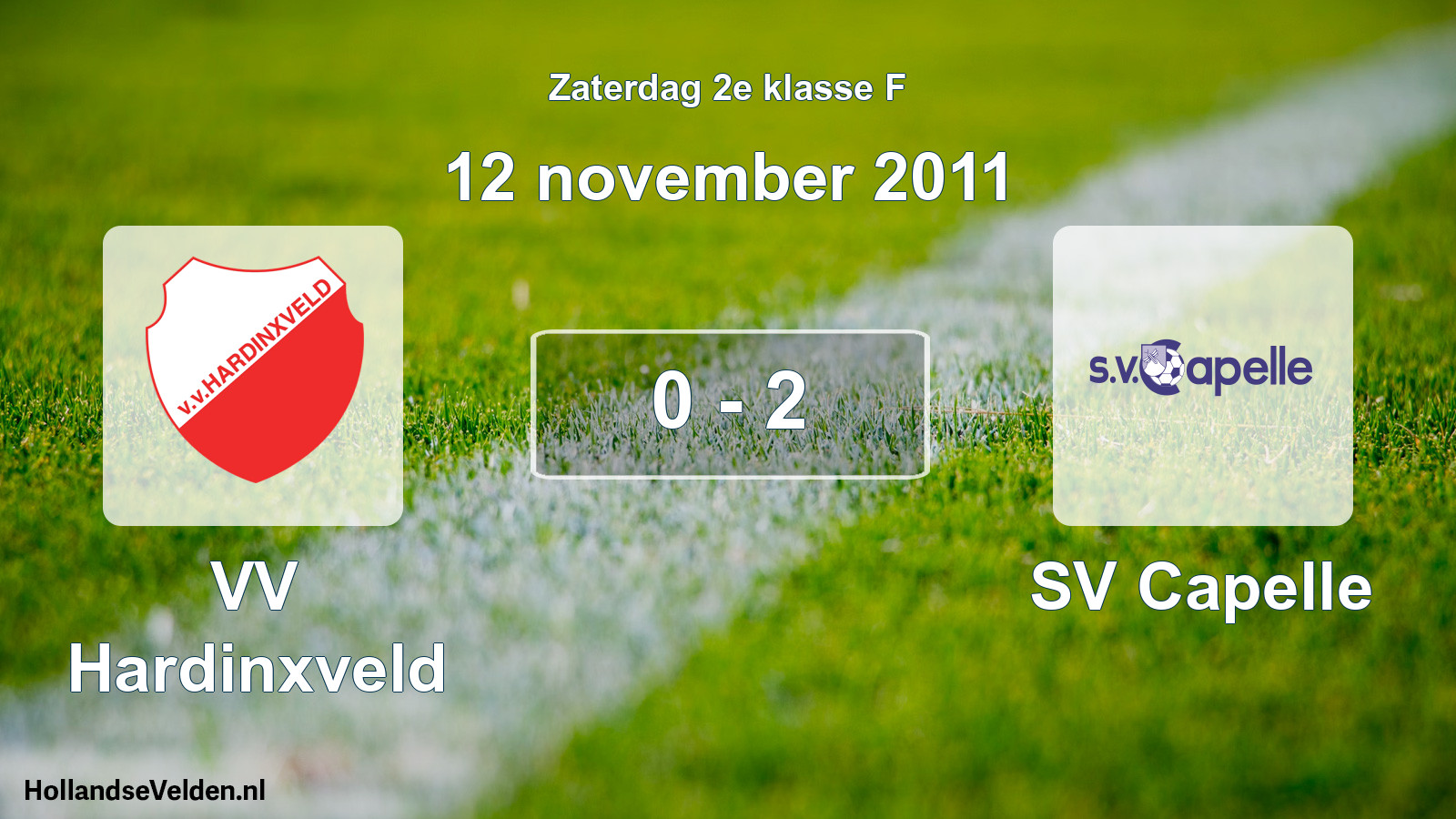 Total number of matches played: VV Hardinxveld - SV Capelle 0 - 2 (12 November 2011)