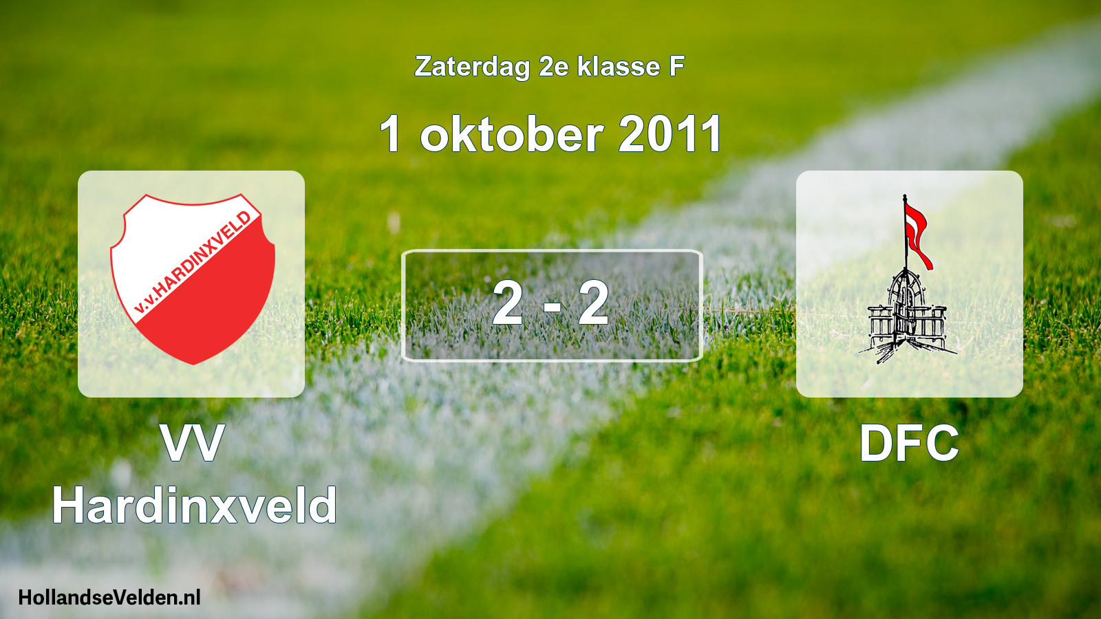 Total number of matches played: VV Hardinxveld - DFC 2 - 2 (1 October 2011)