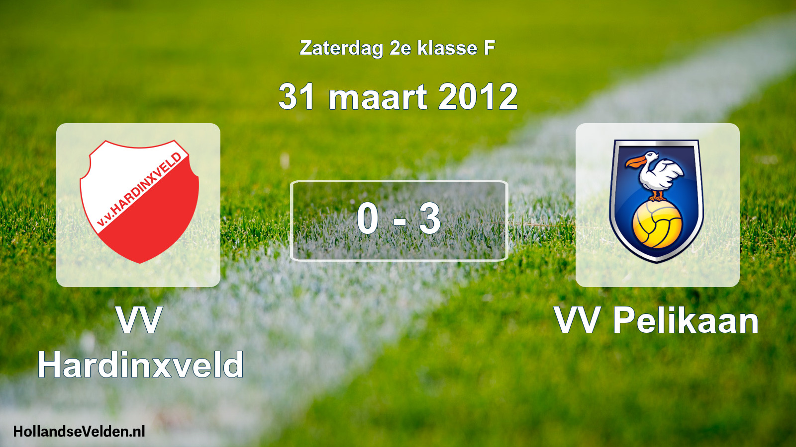 Total number of matches played: VV Hardinxveld - VV Pelikaan 0 - 3 (31 March 2012)