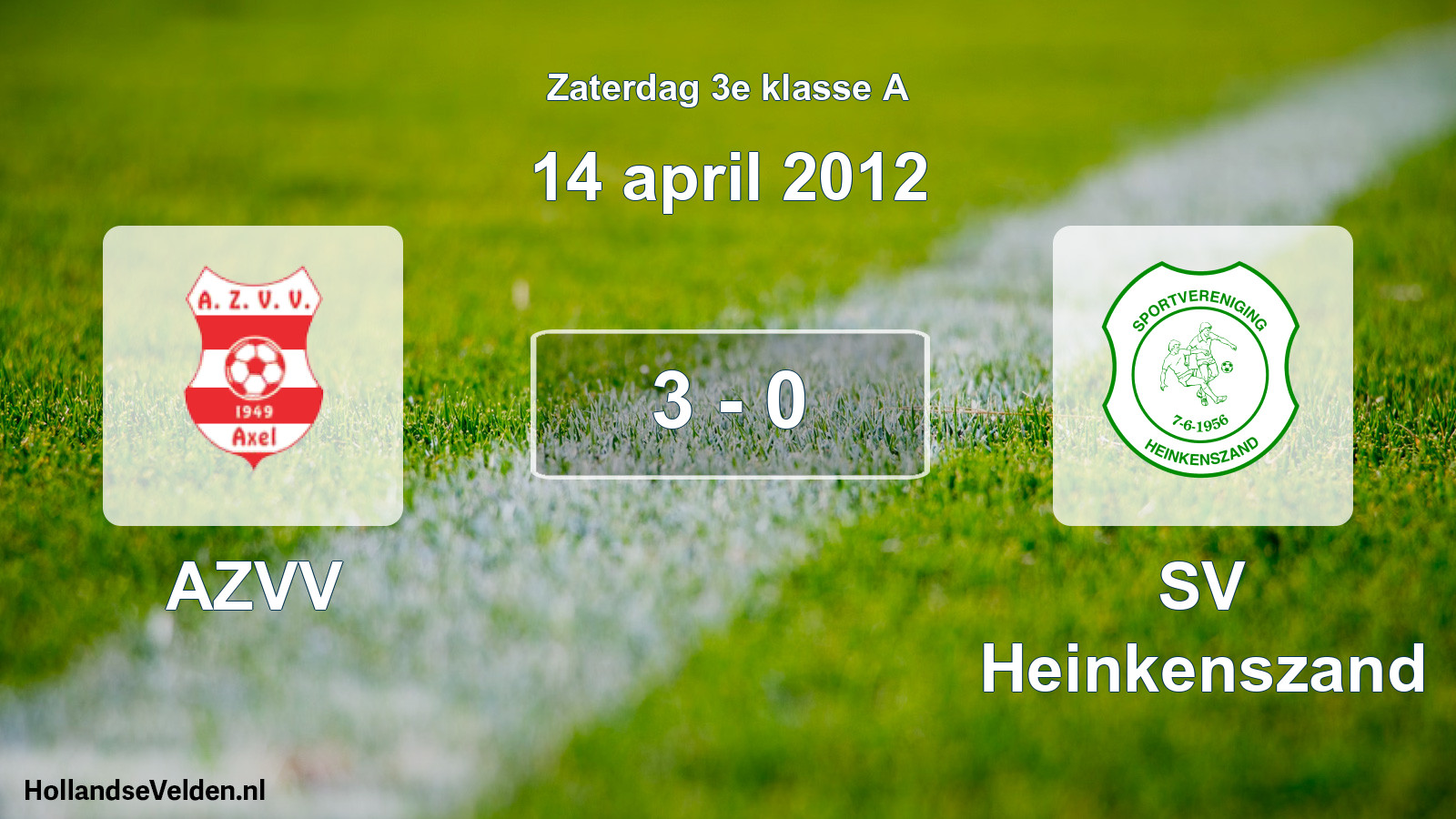 Total number of matches played: AZVV - SV Heinkenszand 3 - 0 (14 April 2012)