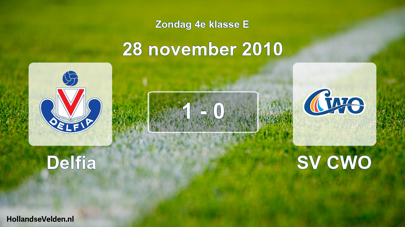 Total number of matches played: Delfia - SV CWO 1 - 0 (28 November 2010)