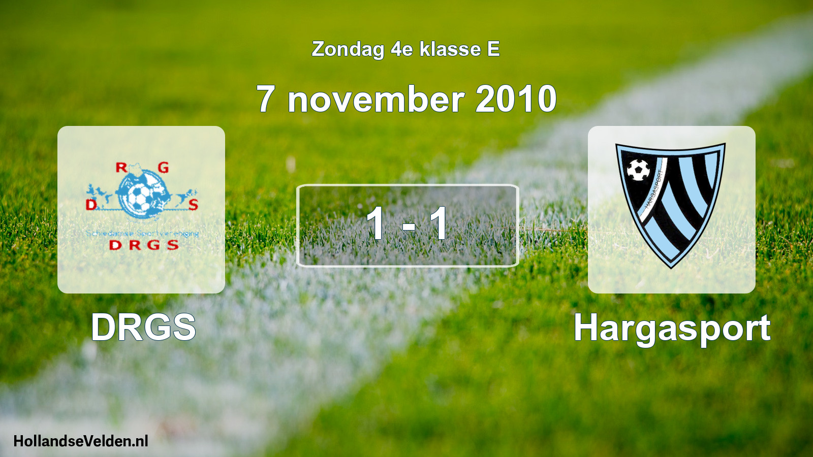 Total number of matches played: DRGS - Hargasport 1 - 1 (7 November 2010)