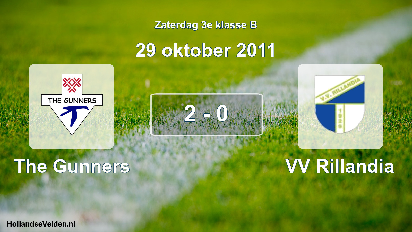 Total number of matches played: The Gunners - VV Rillandia 2 - 0 (29 October 2011)
