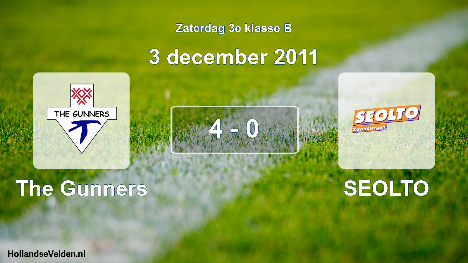 Total number of matches played: The Gunners - SEOLTO 4 - 0 (3 December 2011)