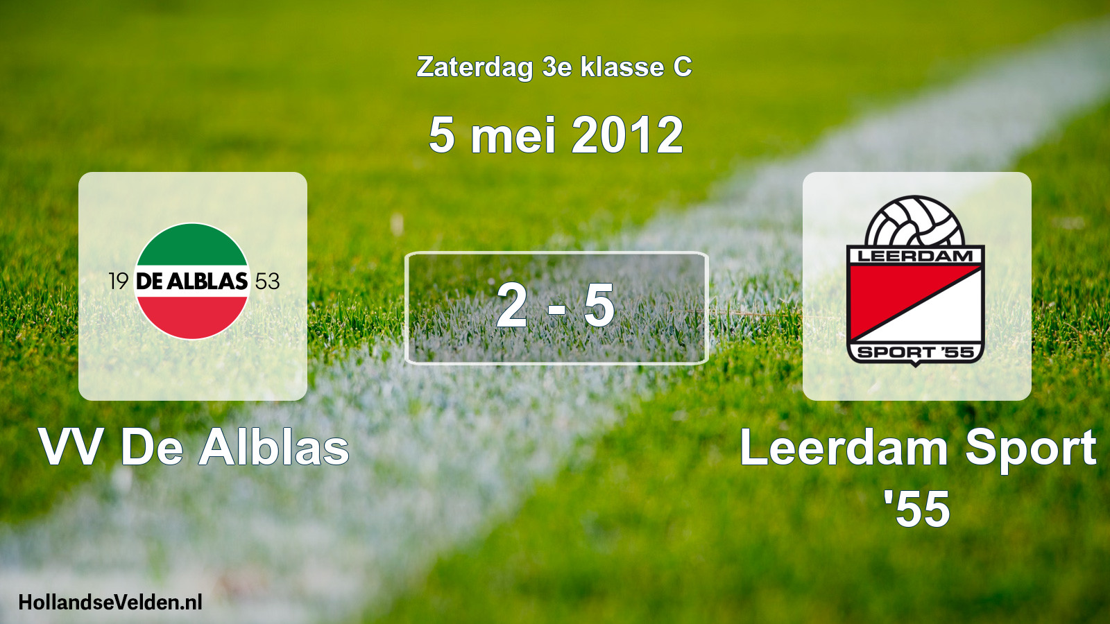 Total number of matches played: VV De Alblas - Leerdam Sport '55 2 - 5 (5 May 2012)