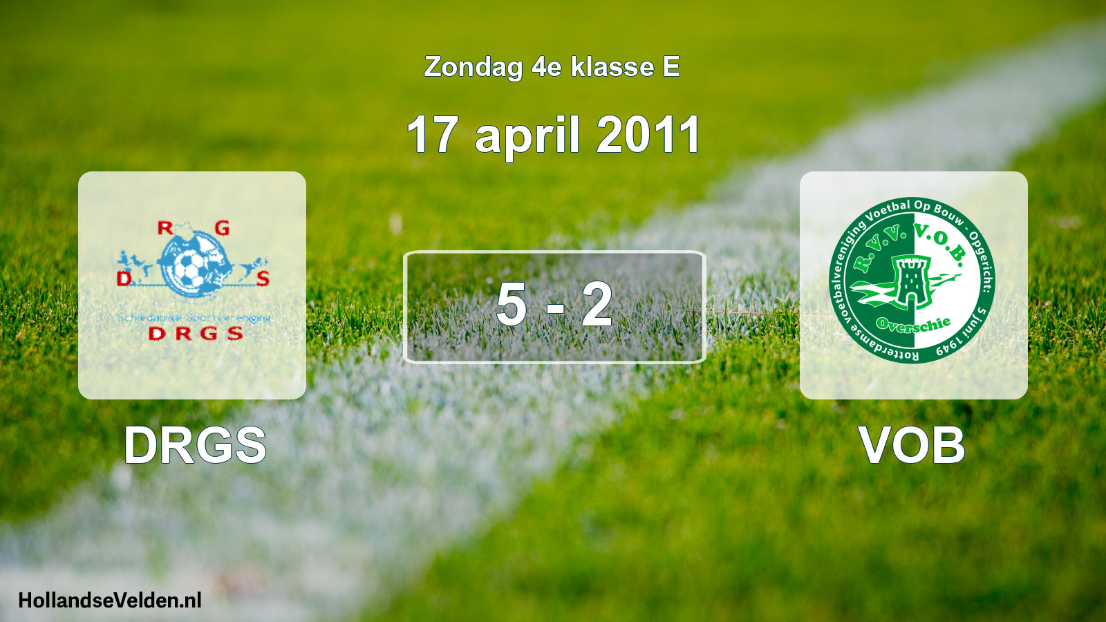 Total number of matches played: DRGS - VOB 5 - 2 (17 April 2011)