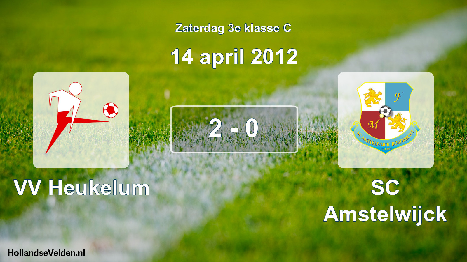 Total number of matches played: VV Heukelum - SC Amstelwijck 2 - 0 (14 April 2012)