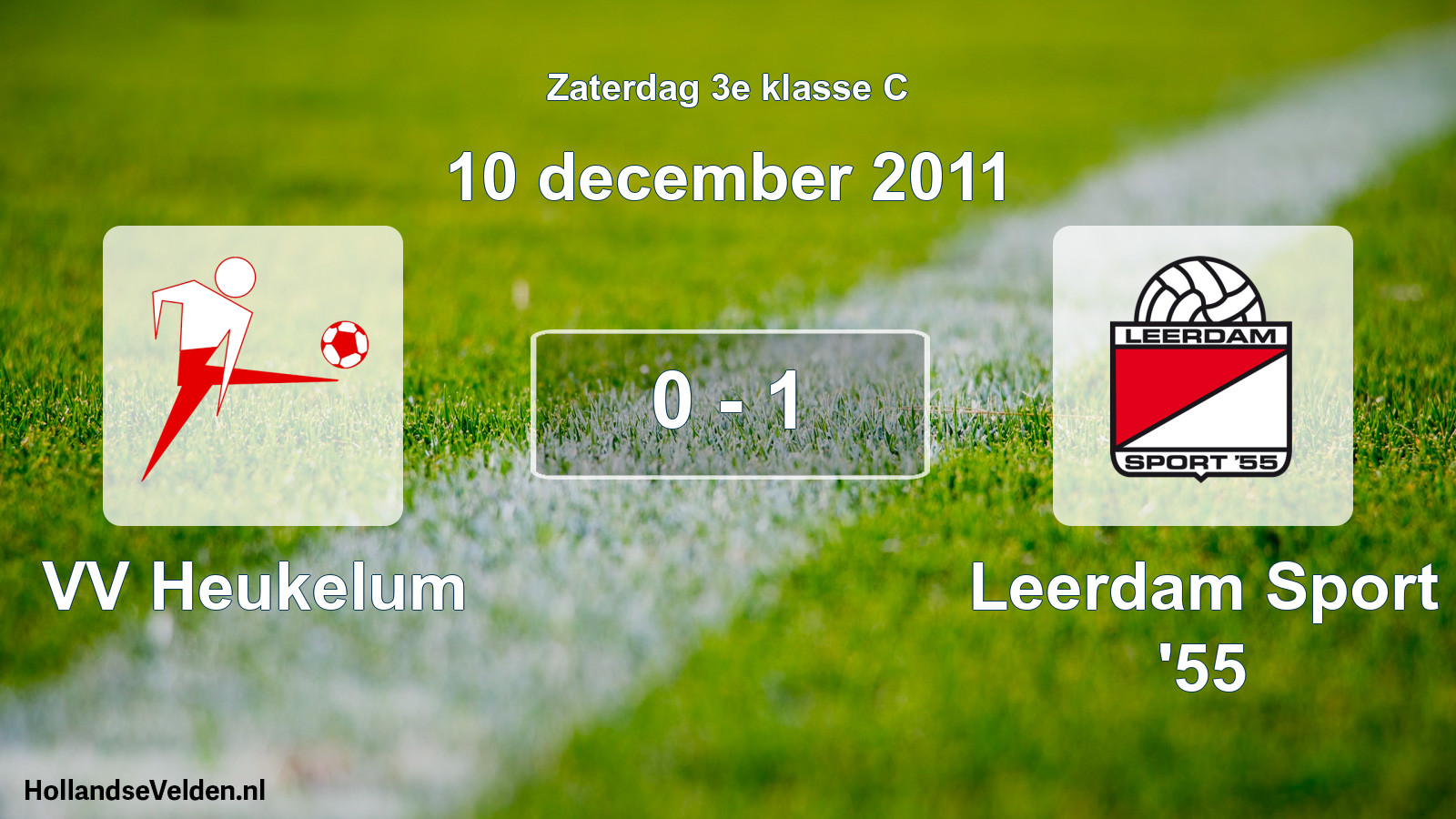 Total number of matches played: VV Heukelum - Leerdam Sport '55 0 - 1 (10 December 2011)