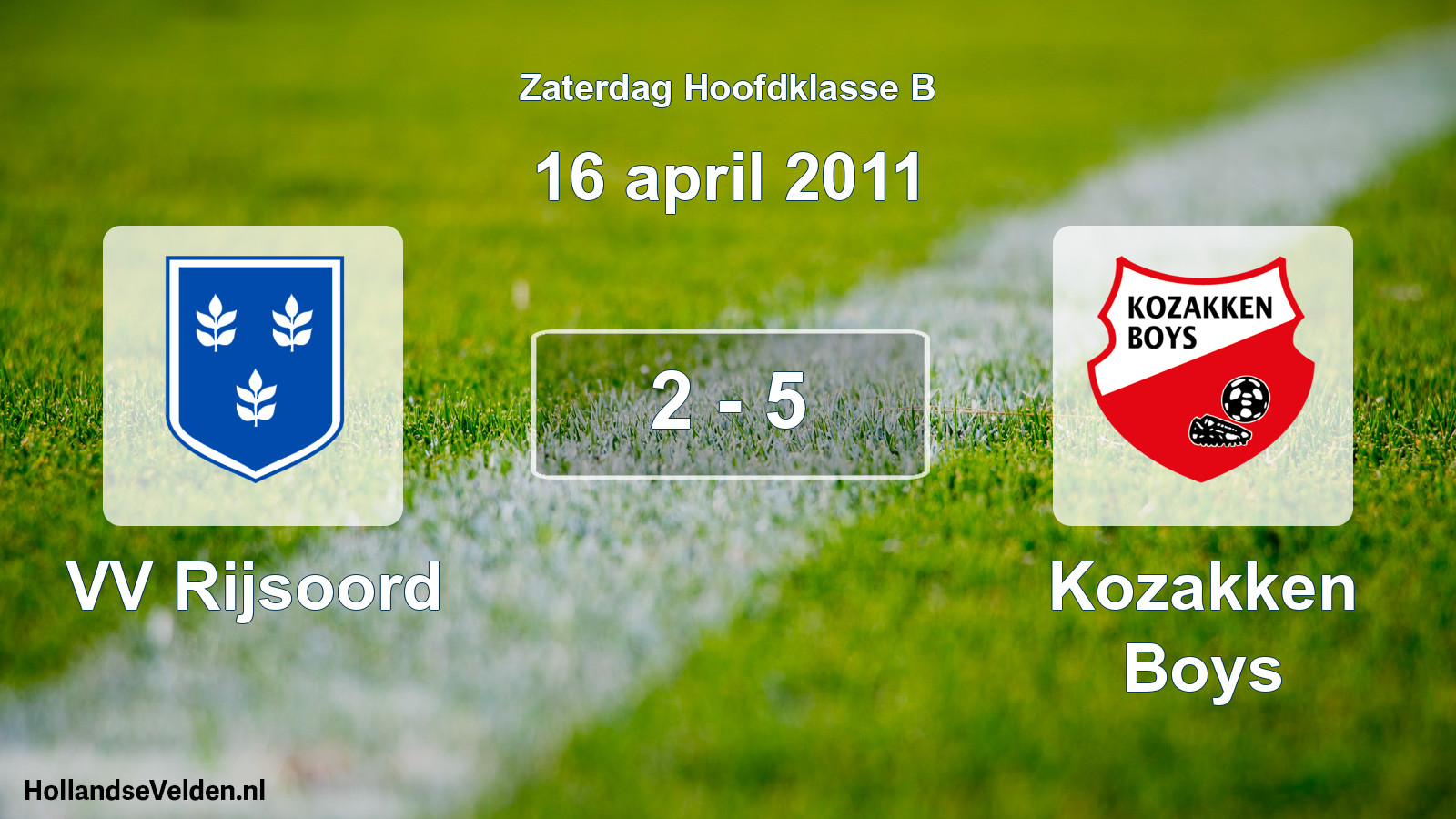 Total number of matches played: VV Rijsoord - Kozakken Boys 2 - 5 (16 April 2011)