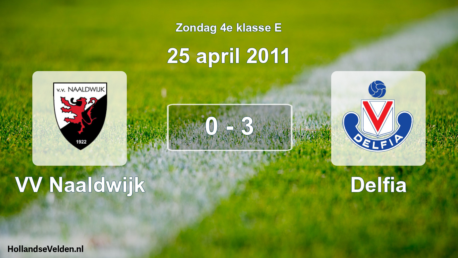 Total number of matches played: VV Naaldwijk - Delfia 0 - 3 (25 April 2011)